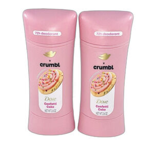 Dove X Crumbl Confetti Cake Cookie Deodorant Stick 2.6 oz. Brand New SET OF 2